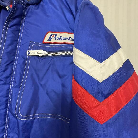 Vtg 70s 80s Polaris Men's Blue Snowmobile Suit One Piece Teller Pole-Katz - Picture 5 of 15